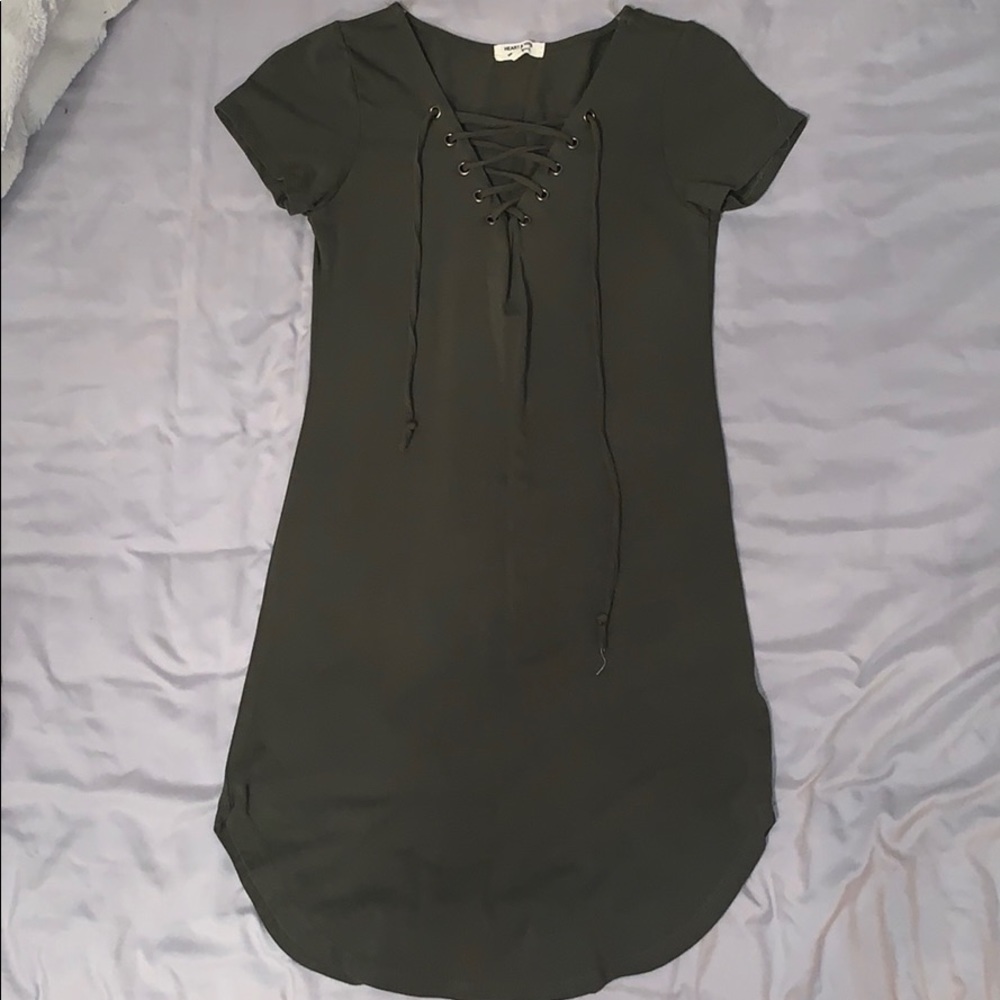 olive tight dress
